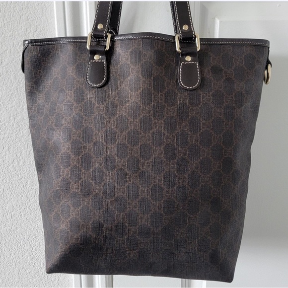 Gucci GG Supreme Coated Canvas/Leather Tote - Picture 3 of 13